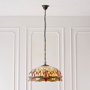 Závesné svietidlo Interiors Dragonfly Tiffany béžové 64079 small 4