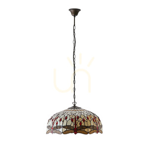 Závesné svietidlo Interiors Dragonfly Tiffany béžové 64079 small 8