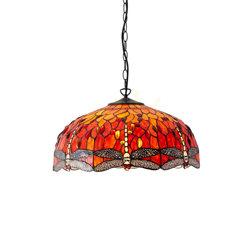 Skontrolujte Závesné svietidlo Interiors Dragonfly Tiffany multicolor 64082, 3x E27, sklo oceľ