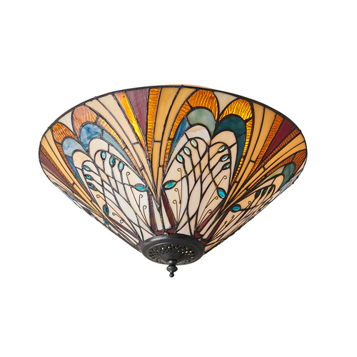 Skontrolujte Plafón Interiors Hector Tiffany multicolor E27 2x60W 40 cm 70241