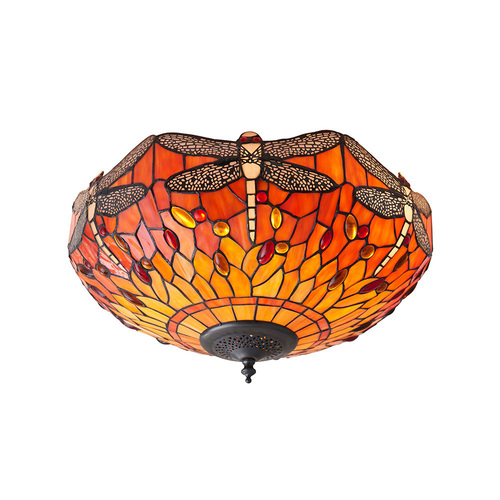 Skontrolujte Plafón Interiors Dragonfly Tiffany multicolor sklo oceľ 41 cm 70721
