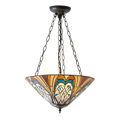 Skontrolujte Závesné svietidlo Interiors Hector Tiffany multicolor 3x E27 70750