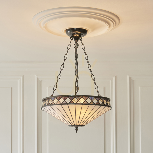 Skontrolujte Závesné svietidlo Interiors Fargo Tiffany viacfarebné 3xE27 111870