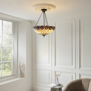 Hutchinson Tiffany závesná lampa Multicolor 111872 Interiéry. small 3