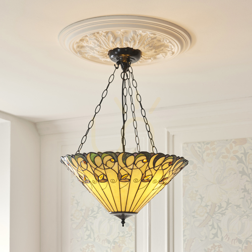 Skontrolujte Tiffany závesná lampa Interiors Jamelia multicolor 111881