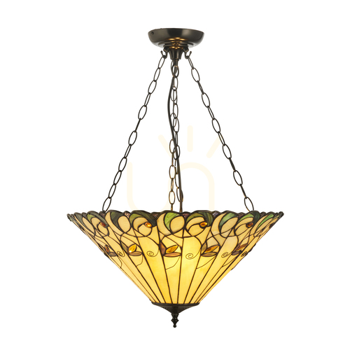 Skontrolujte Tiffany závesná lampa Interiors Jamelia multicolor 111881