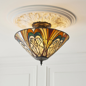 Stropné svietidlo Interiors Hector Tiffany viacfarebné 3x E27 40 cm 111905 small 2
