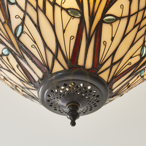 Stropné svietidlo Interiors Hector Tiffany viacfarebné 3x E27 40 cm 111905 small 4