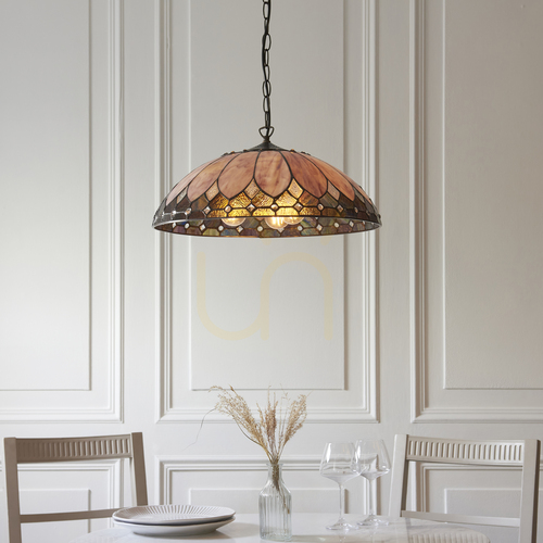 Skontrolujte Prívesné svietidlo Interiors Brooklyn Tiffany multicolor 64346