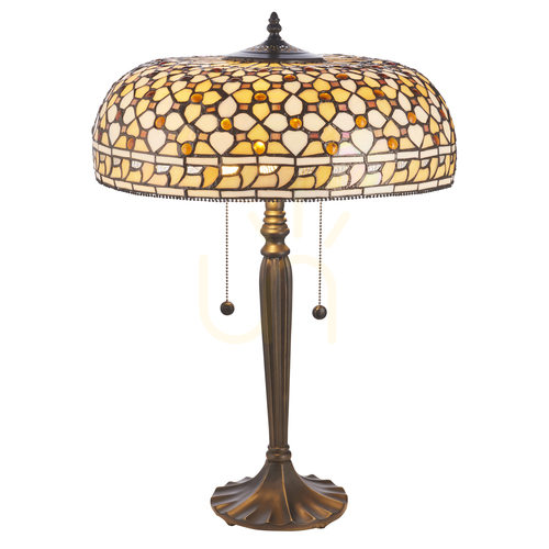 Skontrolujte Tiffany stolová lampa Interiors Mille Feux multicolor 112178