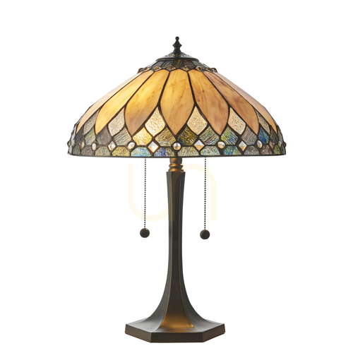 Skontrolujte Stolová lampa Interiors Brooklyn Tiffany multicolor 112183