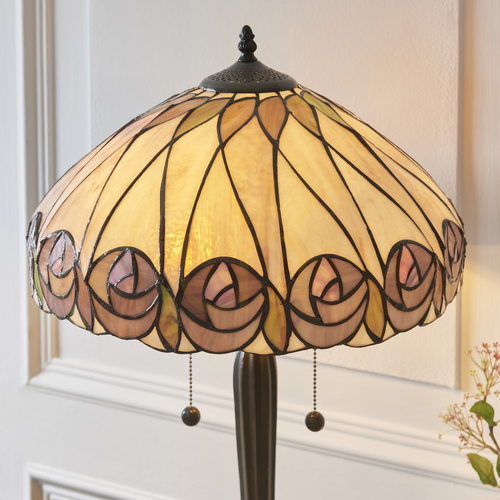 Skontrolujte Stolová lampa Interiors Tiffany multicolor E27 2×40 cm 112184