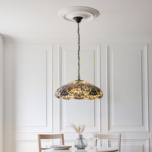 Prívesná lampa Interiors Sullivan Tiffany multicolor 3x E27 112193 small 2