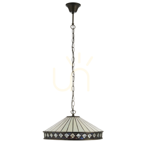 Prívesné svietidlo Interiors Fargo Tiffany viacfarebné sklo oceľ 112196 small 1