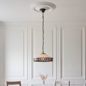 Prívesné svietidlo Interiors Fargo Tiffany viacfarebné sklo oceľ 112196 small 2