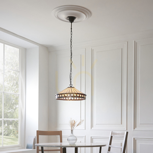 Prívesné svietidlo Interiors Fargo Tiffany viacfarebné sklo oceľ 112196 small 3