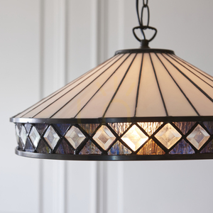 Prívesné svietidlo Interiors Fargo Tiffany viacfarebné sklo oceľ 112196 small 5