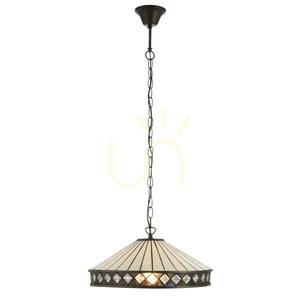 Prívesné svietidlo Interiors Fargo Tiffany viacfarebné sklo oceľ 112196 small 7