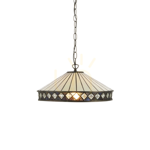 Prívesné svietidlo Interiors Fargo Tiffany viacfarebné sklo oceľ 112196 small 0