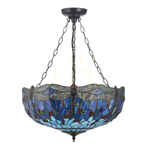 Závesné svietidlo Interiors Dragonfly Tiffany modré 112250 small 1