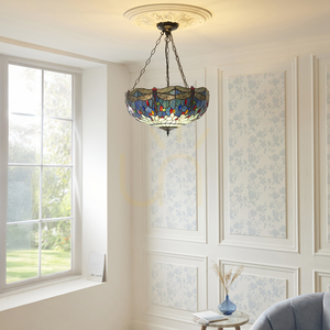Závesné svietidlo Interiors Dragonfly Tiffany modré 112250 small 2