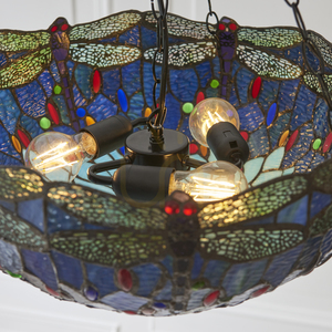 Závesné svietidlo Interiors Dragonfly Tiffany modré 112250 small 6