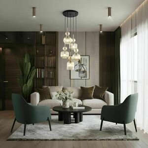 Závesné svietidlo Sophia Cognac, 5 žiaroviek Xe14 small 1
