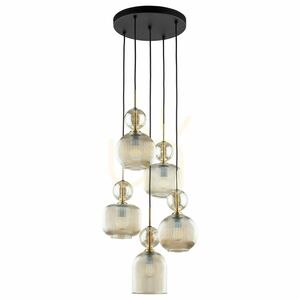 Závesné svietidlo Sophia Cognac, 5 žiaroviek Xe14 small 0