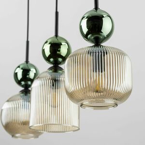 Závesné svietidlo Sophia Green Cognac, 3 x E14 small 3