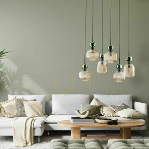 Závesné svietidlo Sophia Green Cognac, 6 ks Xe14 small 1