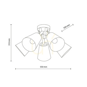 Stropné svietidlo Vaio Sabia 5 Xe27 small 7