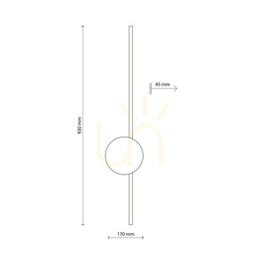 Nové hnedé nástenné svietidlo Java II s 1 LED diódou small 5