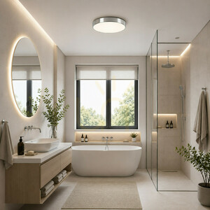 Stropné LED svietidlo Velis Chrome 30 W, IP54 small 1
