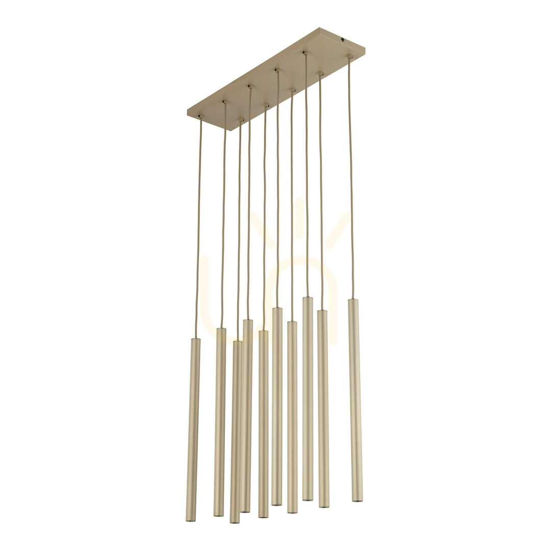 Lampa suspendată Ferro Sabia Champagne, cu 10 prize XG9