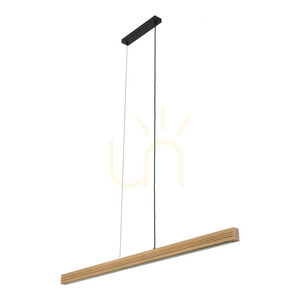 Závesné svietidlo Viga Wood LED z brúseného borovicového dreva v antickom štýle small 0