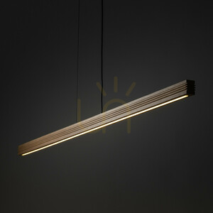 Závesné svietidlo Viga Wood LED z brúseného borovicového dreva a orechového dreva small 2
