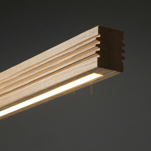 Stropné svietidlo Viga Wood LED z brúseného borovicového dreva s patinou small 2
