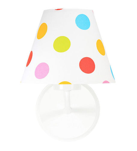 Skontrolujte Kónus nástennej lampy s farebnými bodkami Raggio E27 60W pre deti