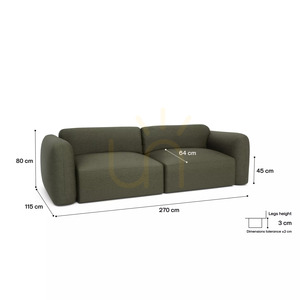 Rozkladacia trojsedačka NORREBRO – Green City Sofa small 5