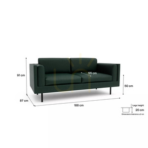 Dvojmiestna pohovka CHELSEA – Green City Sofa small 4