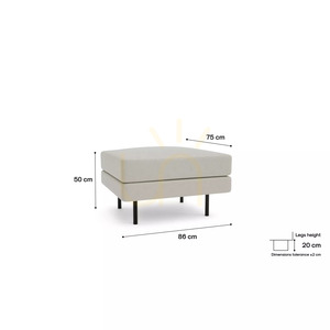 Ottomanka CHELSEA – Cream City Sofa small 4