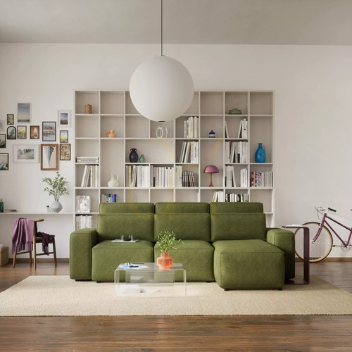Skontrolujte Univerzálna rohová rozkladacia pohovka JORDAAN – farba khaki od City Sofa