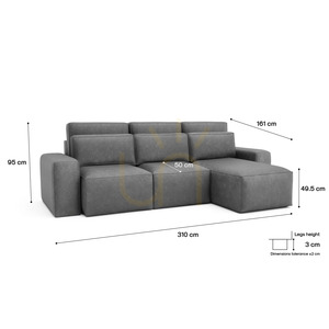 Univerzálna rohová rozkladacia pohovka JORDAAN – Gray City Sofa small 5