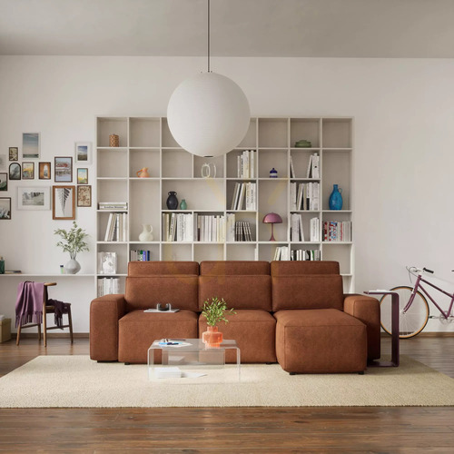 Skontrolujte Univerzálna rohová rozkladacia pohovka JORDAAN – tehlovo červená, City Sofa
