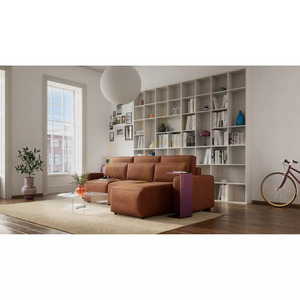 Univerzálna rohová rozkladacia pohovka JORDAAN – tehlovo červená, City Sofa small 7