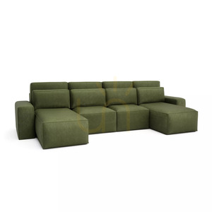 Rozkladacia rohová pohovka JORDAAN – v tvare písmena U – khaki, City Sofa small 2