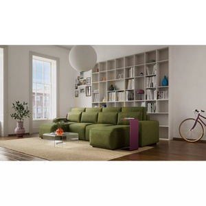Rozkladacia rohová pohovka JORDAAN – v tvare písmena U – khaki, City Sofa small 7