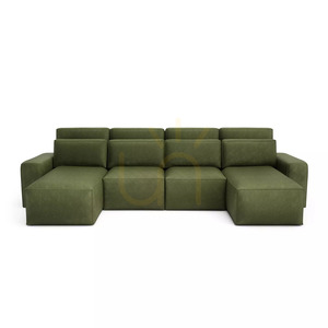 Rozkladacia rohová pohovka JORDAAN – v tvare písmena U – khaki, City Sofa small 0