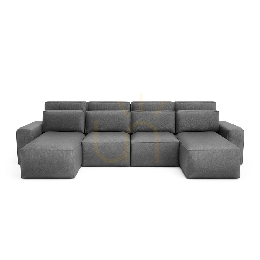 JORDAAN Eck-Schlafsofa – U-förmig – Gray City Sofa