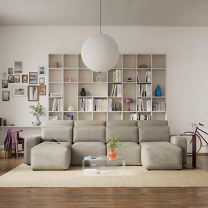Rozkladacia rohová pohovka JORDAAN – v tvare písmena U – Cream City Sofa small 1